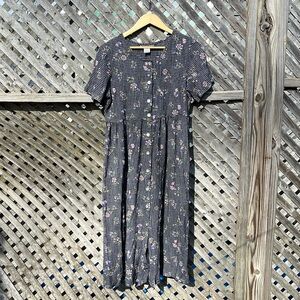 Vintage 90s Notations Clothing Co Milkmaid style dress, size M